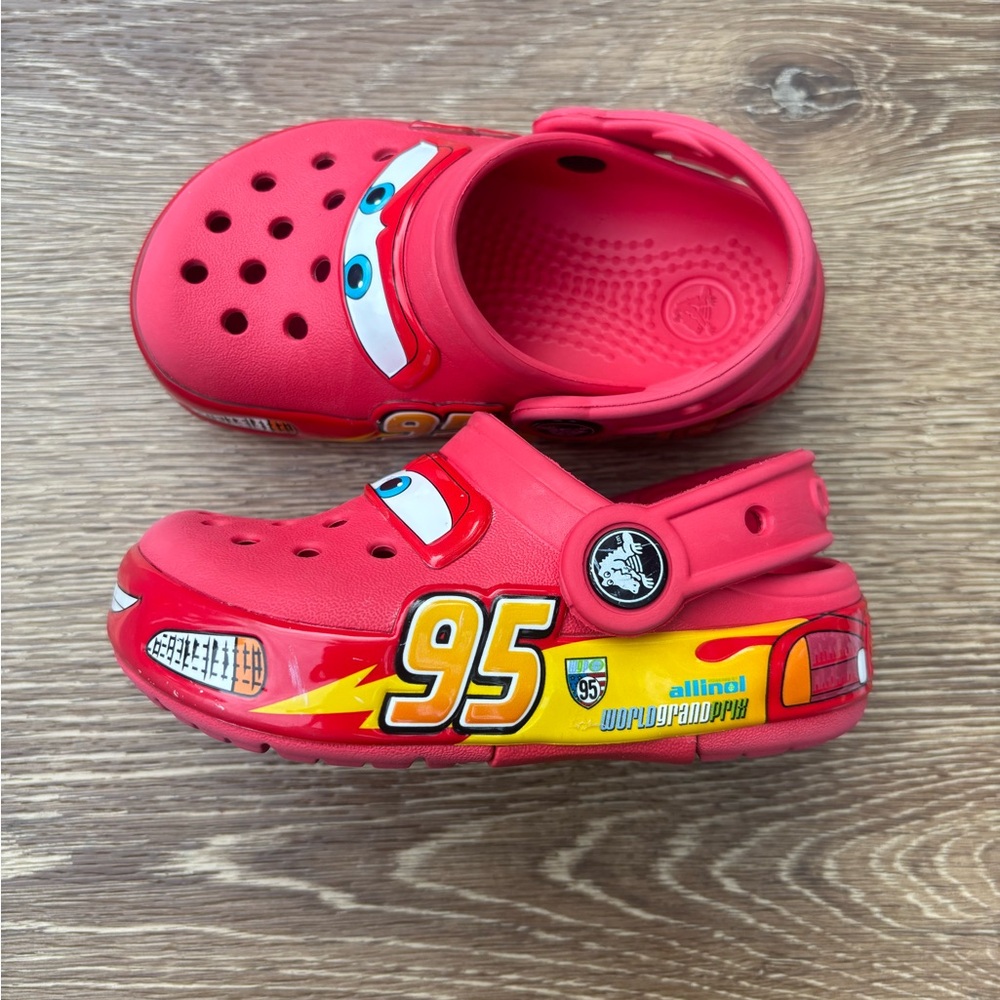 Limited Edition Lightning McQueen Red Kids Crocs (light up)